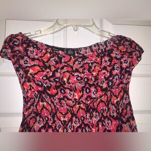 Cato Red and Black Patterned Dress